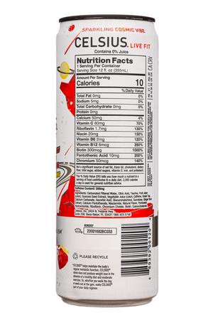 CELSIUS : Celsius-12oz-2023-CosmicVibe-SparklingFruitPunch-Facts