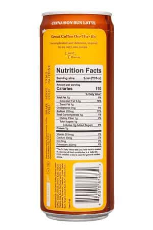 Chamberlain Coffee: ChamberlainCoffee-12oz-2023-Latte-CinnBun-Facts