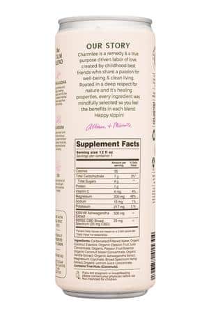 Charmlee: Charmlee-12oz-2023-SparklingWater-Calm-Passion-Facts