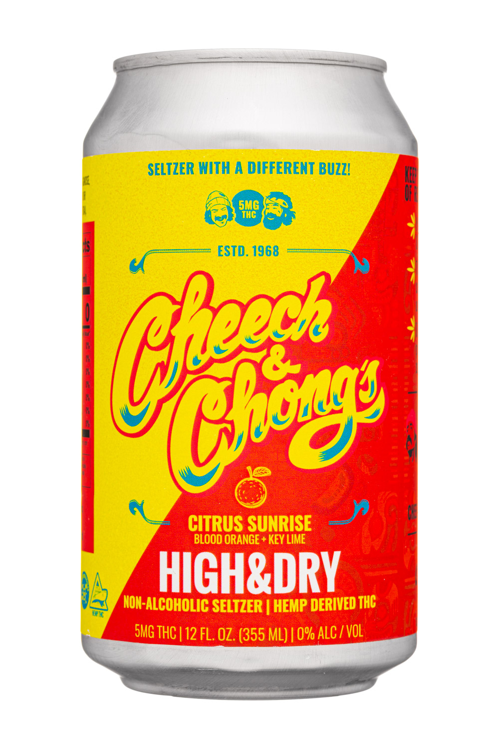 Cheech & Chong's: CheechAndChongs-12oz-2023-HighDry-CitrusSunrise-Front