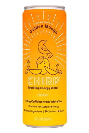 Chirp: Chirp-12oz-2020-SparklingEnergyWater-GoldMango-Front
