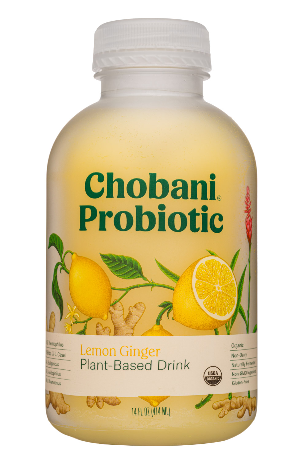 Chobani: Chobani-14oz-2020-ProbioticDrink-LemonGinger-Front
