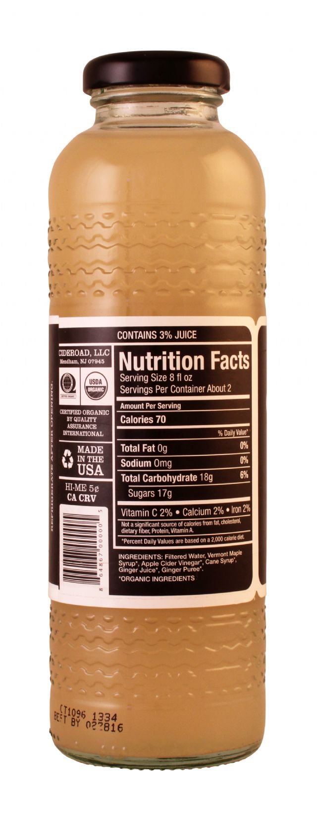 CideRoad Organic Switchel: CideRoad Original Facts