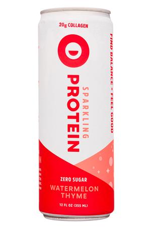 Circle Beverage: CircleBev-12oz-2020-SparklingProtein-WatermelonThyme-Fornt