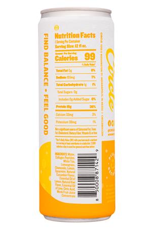 Circle Beverage: CircleBev-12oz-2020-SparklingProtein-LemonMint-Facts