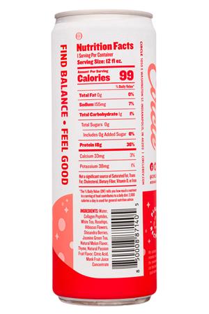 Circle Beverage: CircleBev-12oz-2020-SparklingProtein-WatermelonThyme-Facts