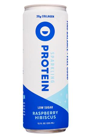 Circle Beverage: CircleBev-12oz-2020-SparklingProtein-RaspHibiscus-Front
