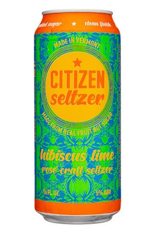 Citizen Cider: CitizenSeltzer-16oz-2021-HibiscusLime