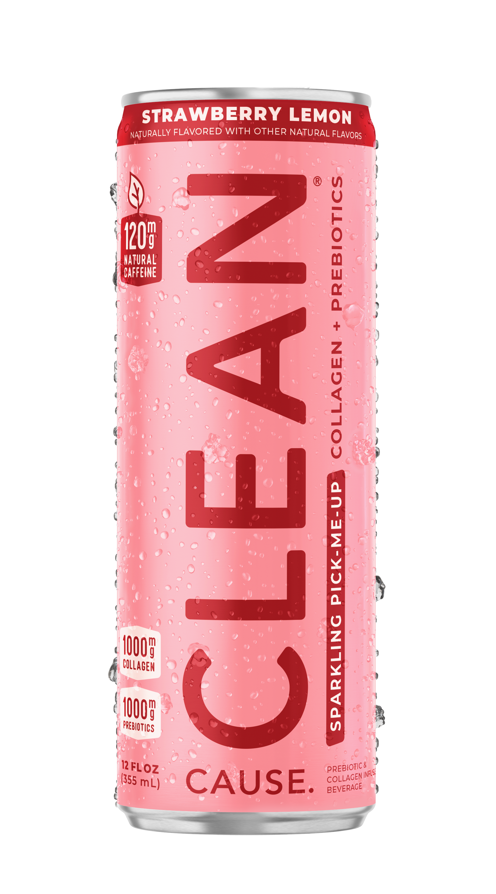 Strawberry Lemon Sparkling Pick-Me-Up with Prebiotics & Collagen