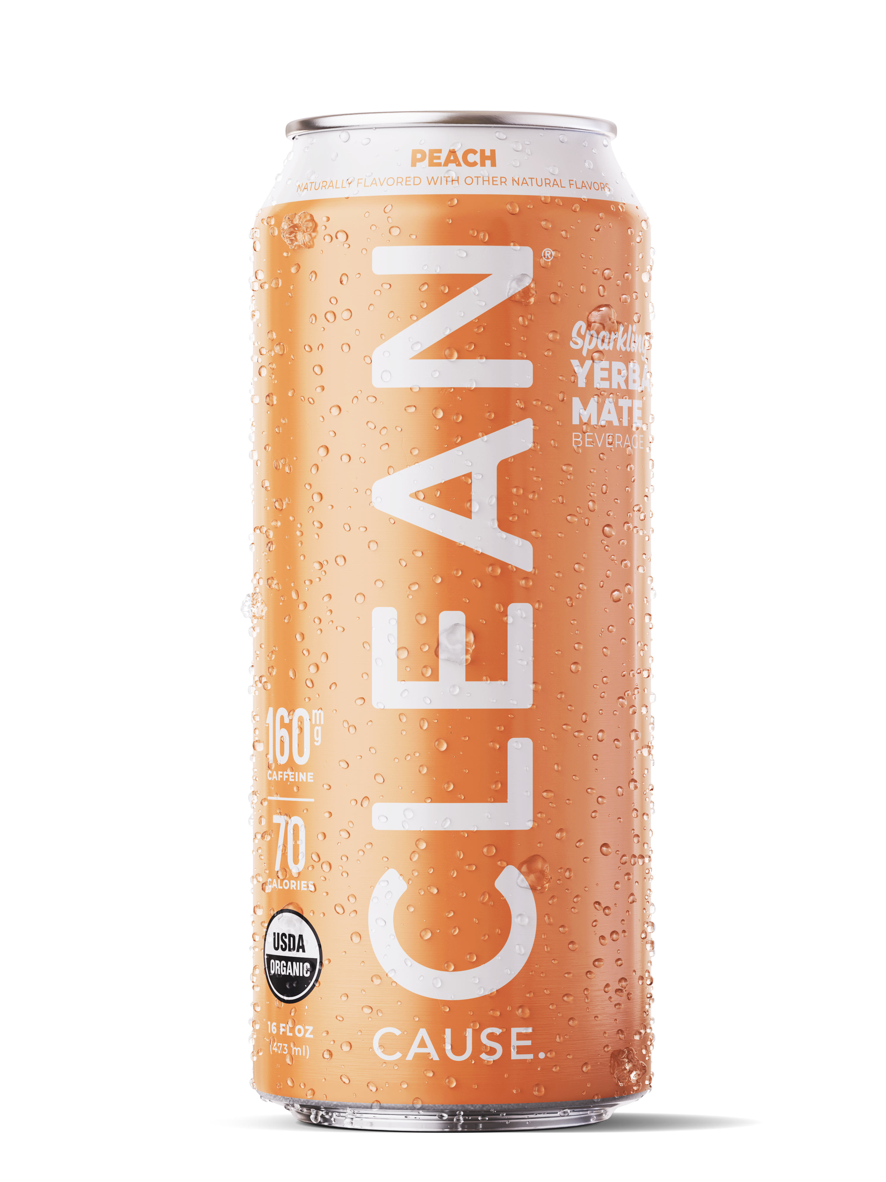 Peach Organic Sparkling Yerba Mate