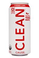 CleanCause-16oz-SparklingYerbaMate-ZeroSugar-CherryLime-Front