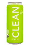 Clean Cause: CleanCause-16oz-YerbaMate-LemonLime-Front