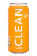 Clean Cause: CleanCause-16oz-YerbaMate-Peach-Front