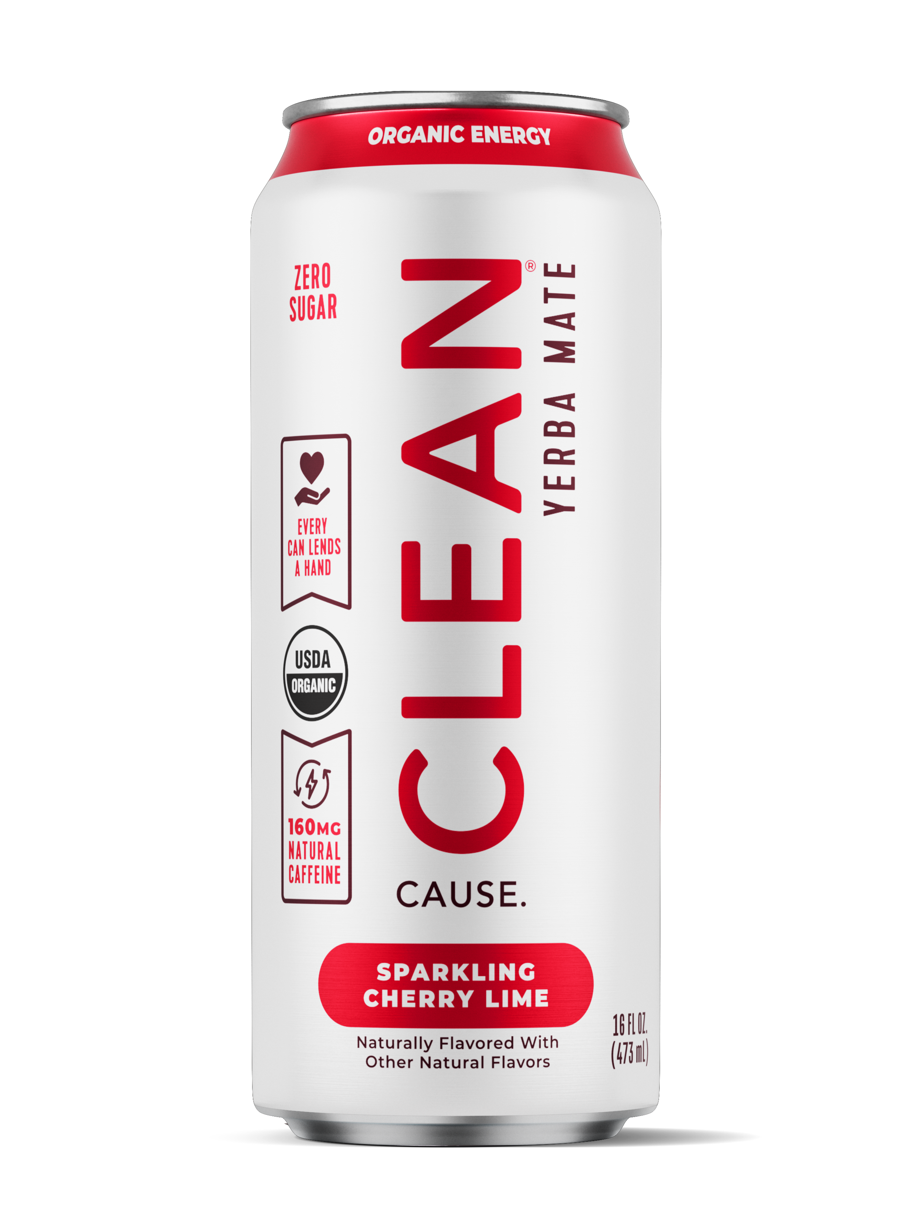 Clean Cause: Photo of Cherry Lime Zero Calorie Sparkling Organic Yerba Mate - Clean Cause (uploaded by company)