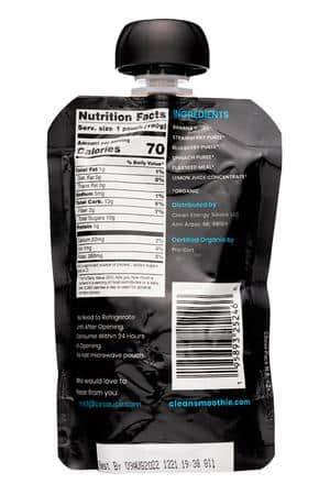 Clean Energy: CleanSmoothie-4oz-2022-CleanEnergy-Facts
