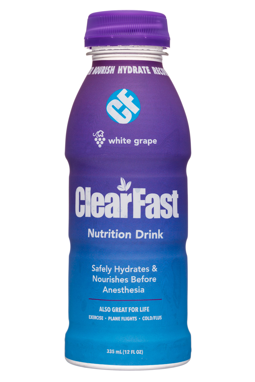 ClearFast: ClearFast-12oz-NutriDrink-WhiteGrape-Front