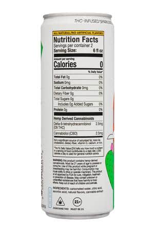 Climbing Kites: ClimbingKites-12oz-2024-THCSparkling-PeachPricklyPear-Facts