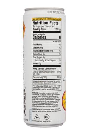 Climbing Kites: ClimbingKites-12oz-2024-THCSparkling-OrangeMango-Facts