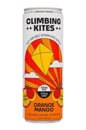 Climbing Kites: ClimbingKites-12oz-2024-THCSparkling-OrangeMango-Front