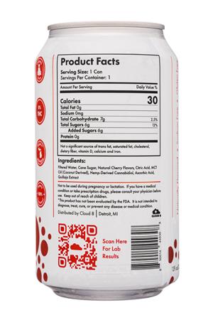 Cloud 8: Cloud8-12oz-2020-InfusedSeltzer-TartCherry-Facts