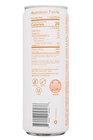 Cloud Water CBD: CloudWater-12oz-2021-Immunity-BloodOrangeCoconut-Facts