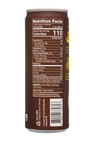 CoAqua: Coaqua-2025-12oz-CoconutWater-Espressod-Facts