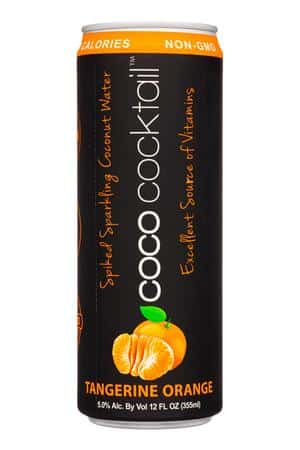 COCO Cocktail: CocoCocktail-12oz-2022-SpikedCocoWater-TangerineOrange-Front