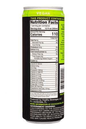 COCO Cocktail: CocoCocktail-12oz-2022-SpikedCocoWater-LemonKeyLime-Facts