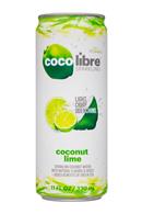 Coco Libre Sparkling Organic Coconut Water: CocoLibre-11oz-SparklingCoconut-CoconutLime-Front