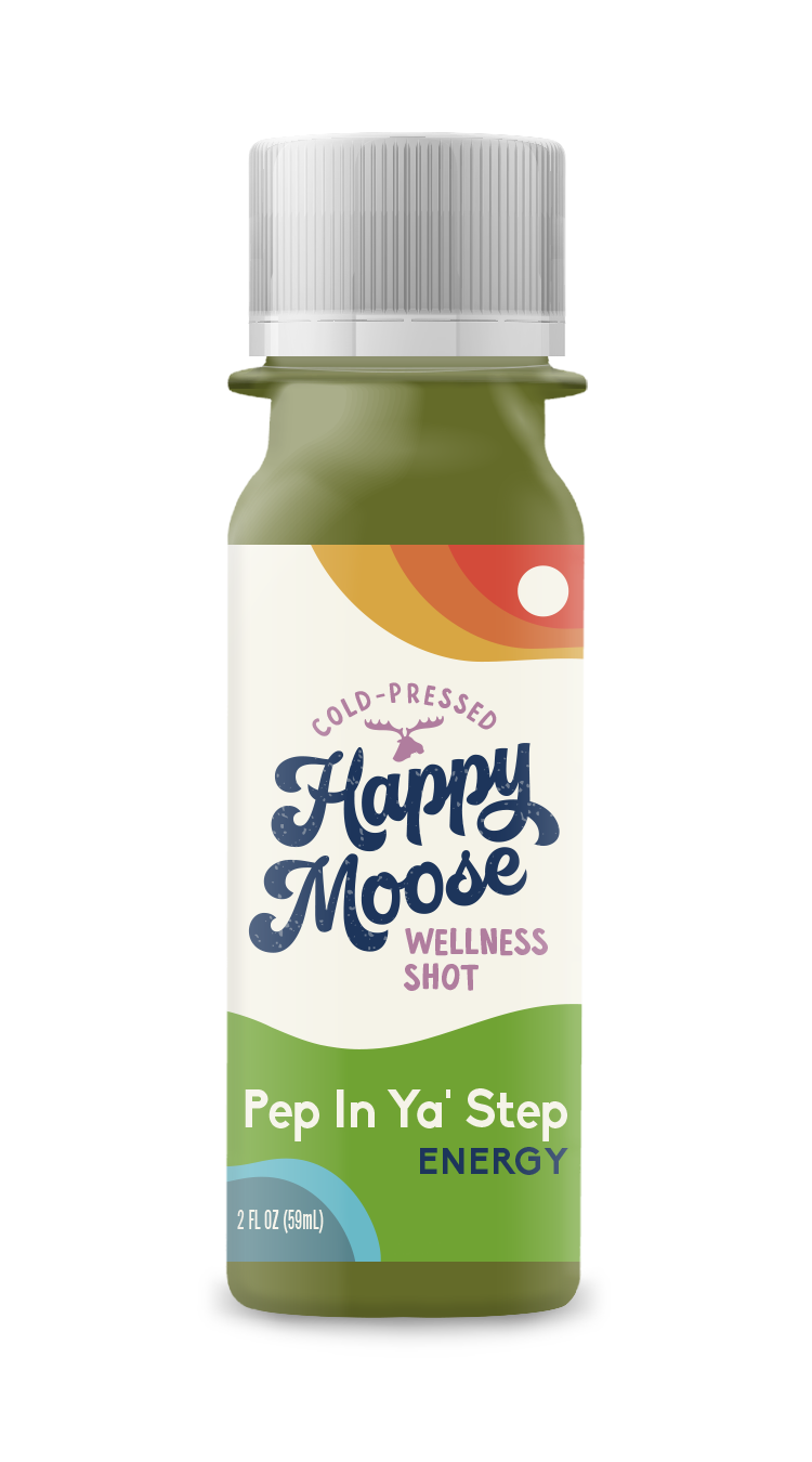 Happy Moose Juice: Photo of Pep in Ya' Step (Energy) - Cold-Pressed Happy Moose (uploaded by company)