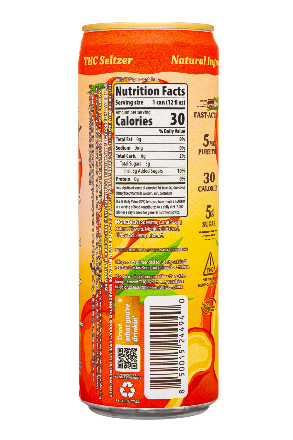 Cornbread: Cornbread-12oz-2025-THCSeltz-PeachIcedTea-Facts