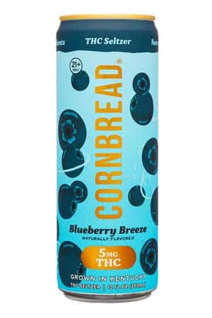 Cornbread: Cornbread-12oz-2025-THCSeltz-BluebBreeze-Front