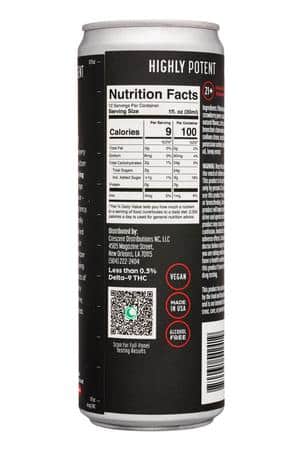 Crescent 9 THC Seltzer: Crescent9-12oz-2024-THCSeltzer-StrawbLemonade-Facts
