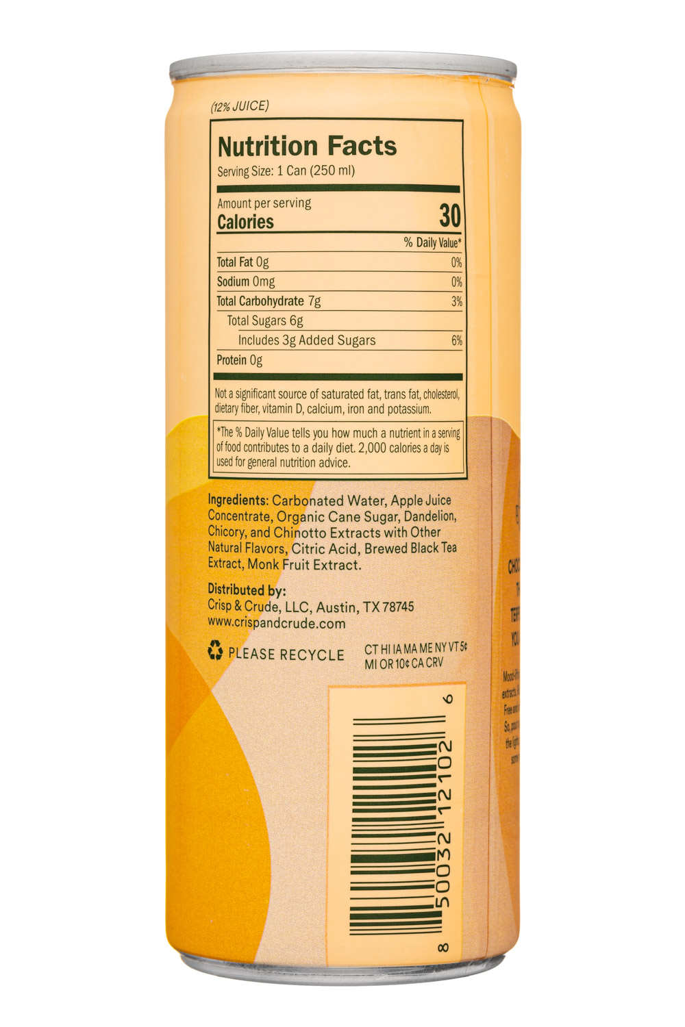 Crisp & Crude: Crisp&Crude-8oz-2022-NonAlcCocktail-GoldFashioned-Facts