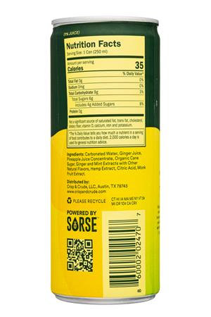 Crisp & Crude: Crisp&Crude-8oz-2022-NonAlcCocktail-MellowMule-20mg-Facts