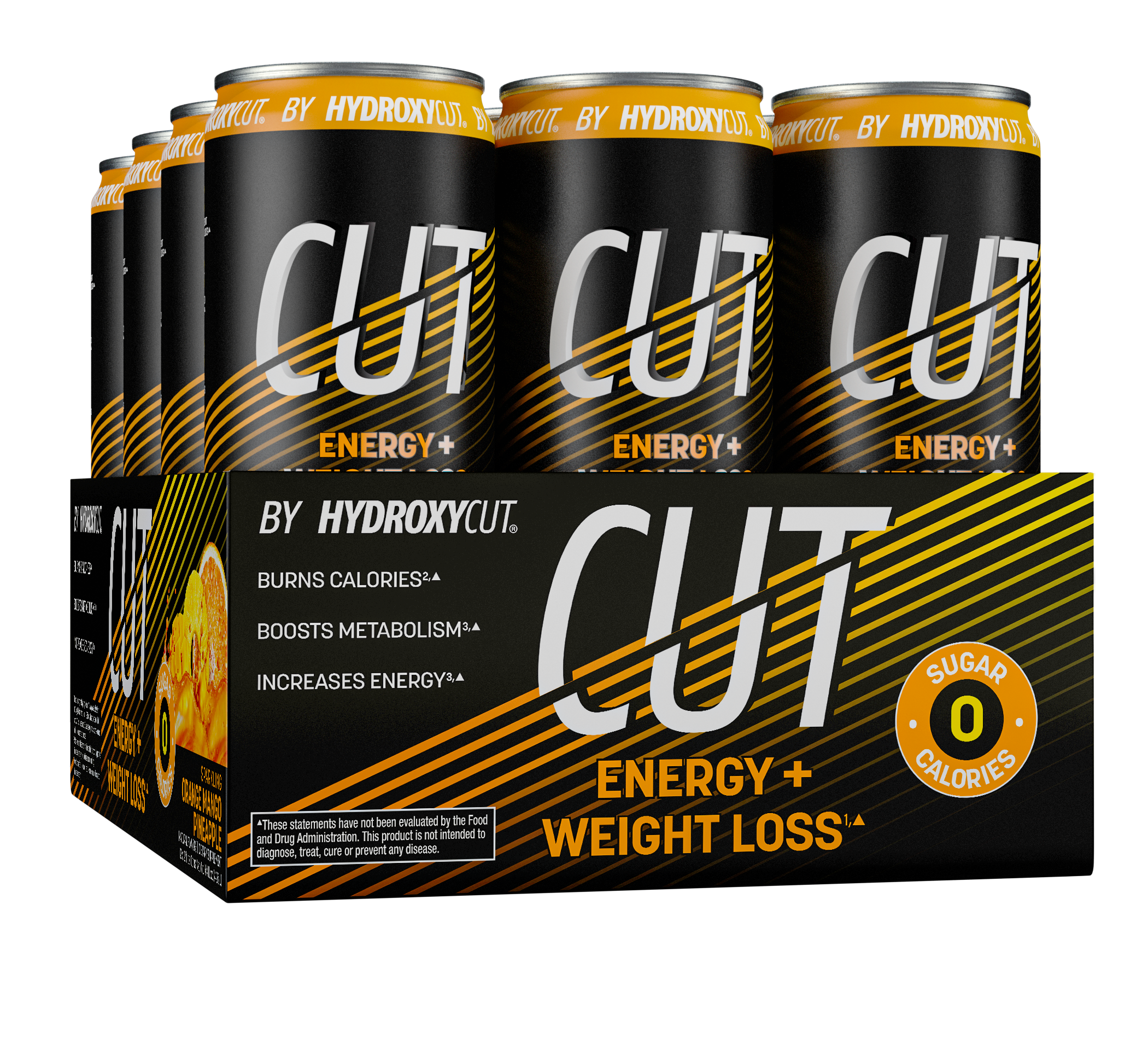 CUT Energy Orange Mango Pineapple 12-pack