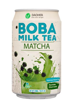 DaoHer Beverage: Daoher-10oz-2022-Boba-MilkTea-Matcha-Front