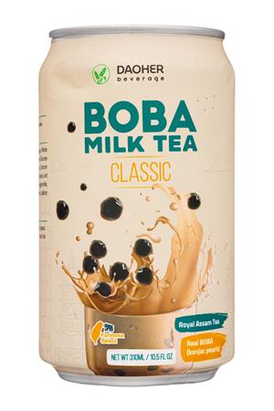 DaoHer Beverage: DaoherBeverage-10oz-2022-MilkTea-Classic-Front