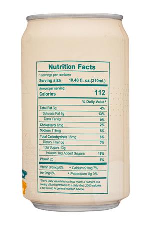 DaoHer Beverage: DaoherBeverage-10oz-2022-MilkTea-Classic-Facts