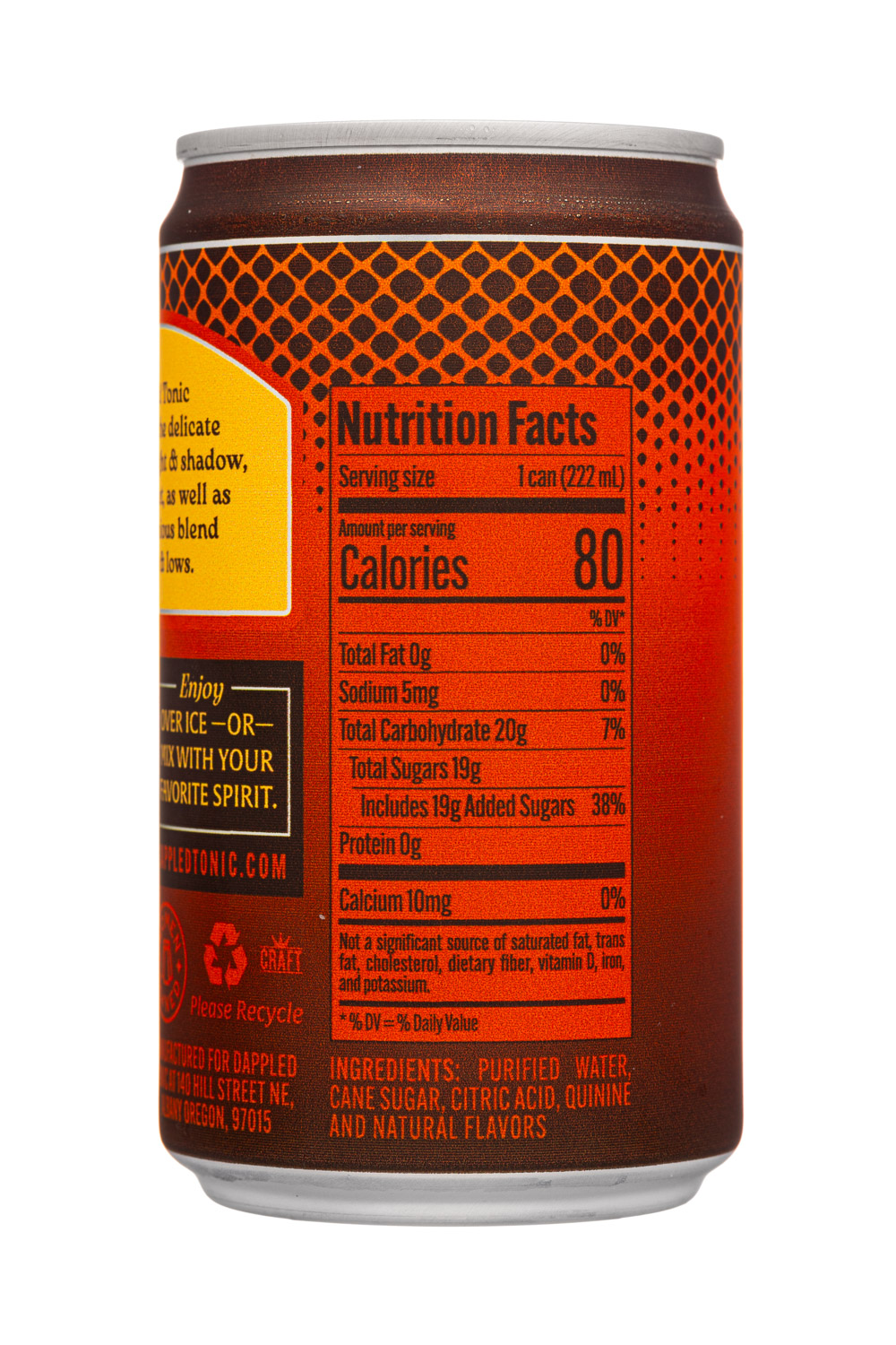 Dappled: Dappled-8oz-2024-TonicWater-Aromatic-Facts