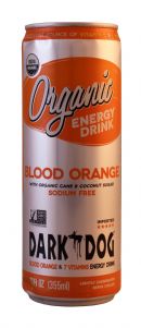 Dark Dog Organic Energy Drink: DarkDog BloodOrange Front
