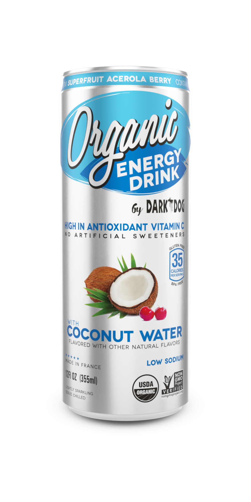 Dark Dog Organic Energy Drink: Photo of Organic Energy Drink W/ Coconut Water - Dark Dog Organic Energy Drink (uploaded by company)