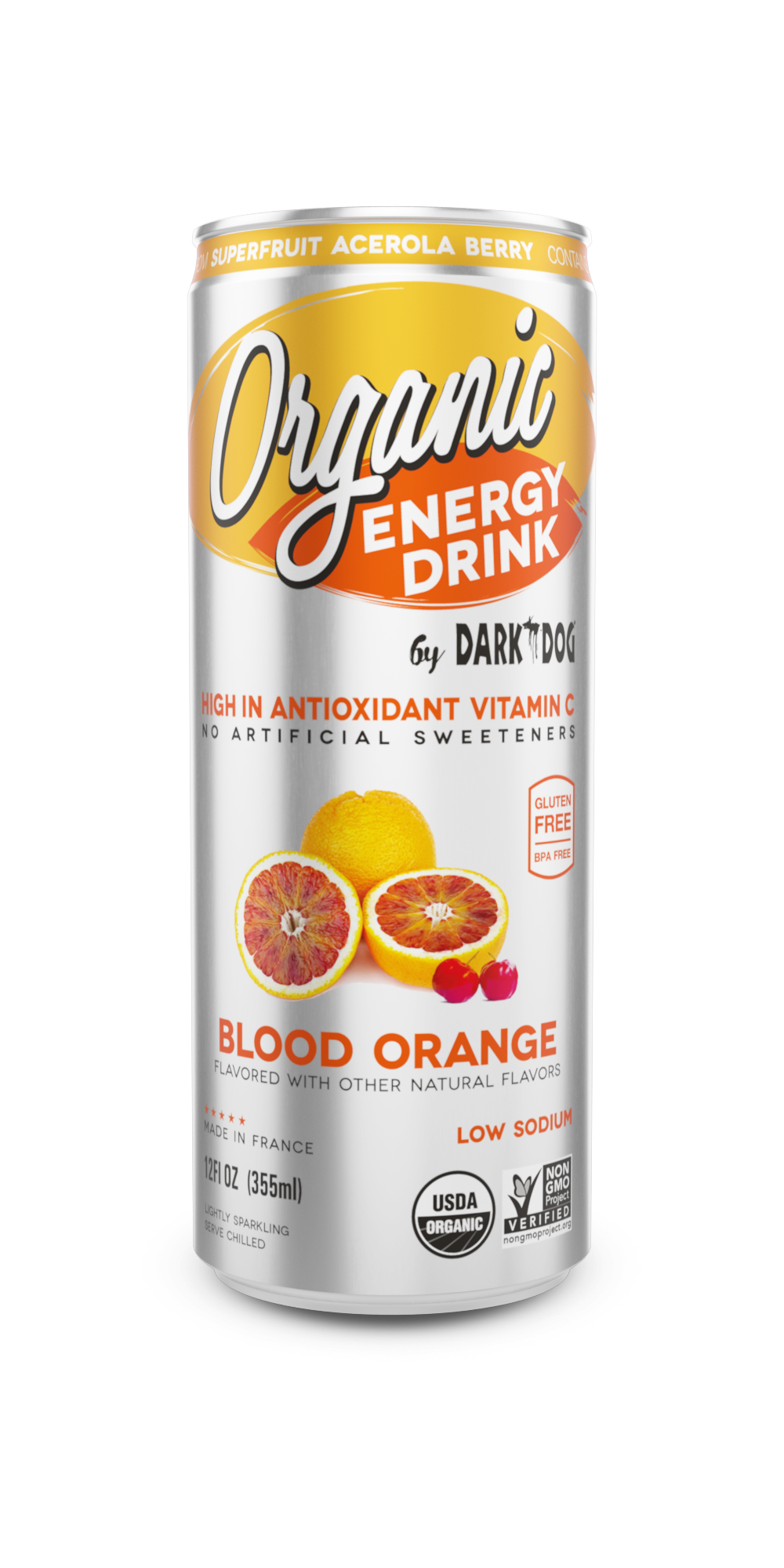 Dark Dog Organic Energy Drink: Photo of Blood Orange - Dark Dog Organic Energy Drink (uploaded by company)