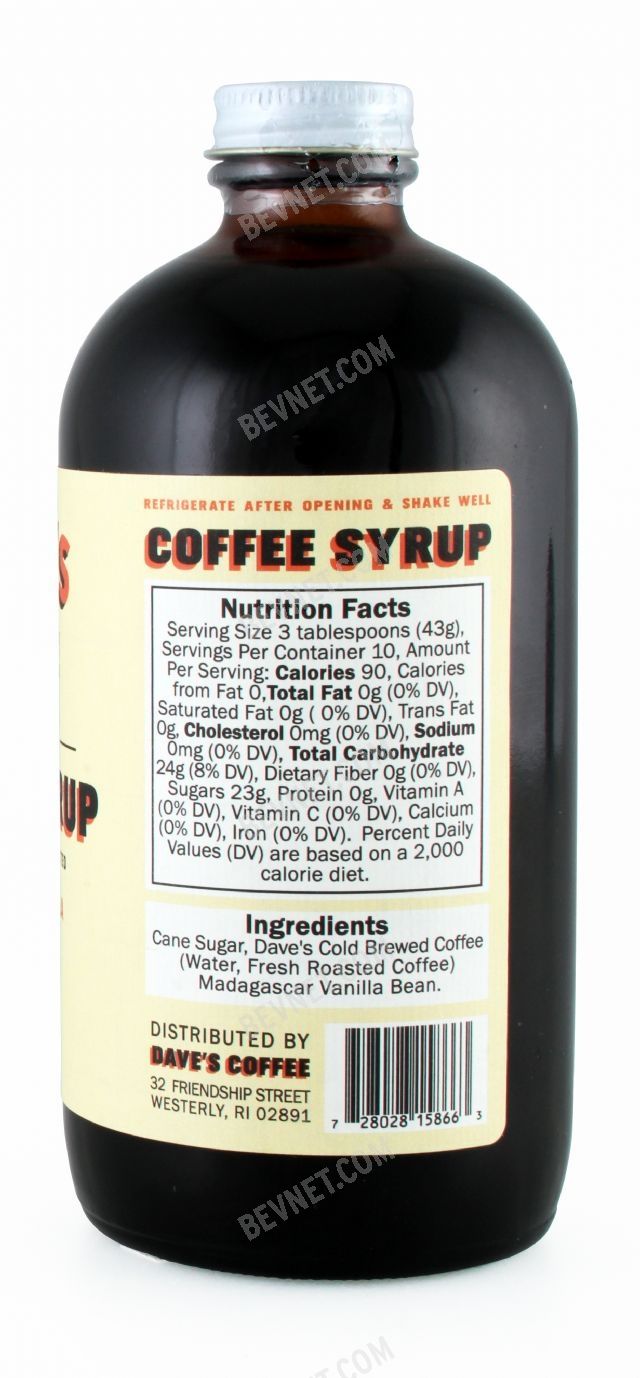 Dave's All Natural Coffee Syrup: 