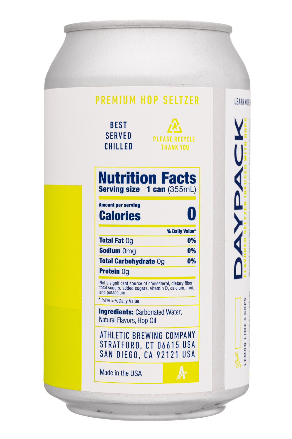 DayPack Sparkling Water: AthleticBrewing-12oz-2020-Daypack-HopSeltz-LemonLime-Facts
