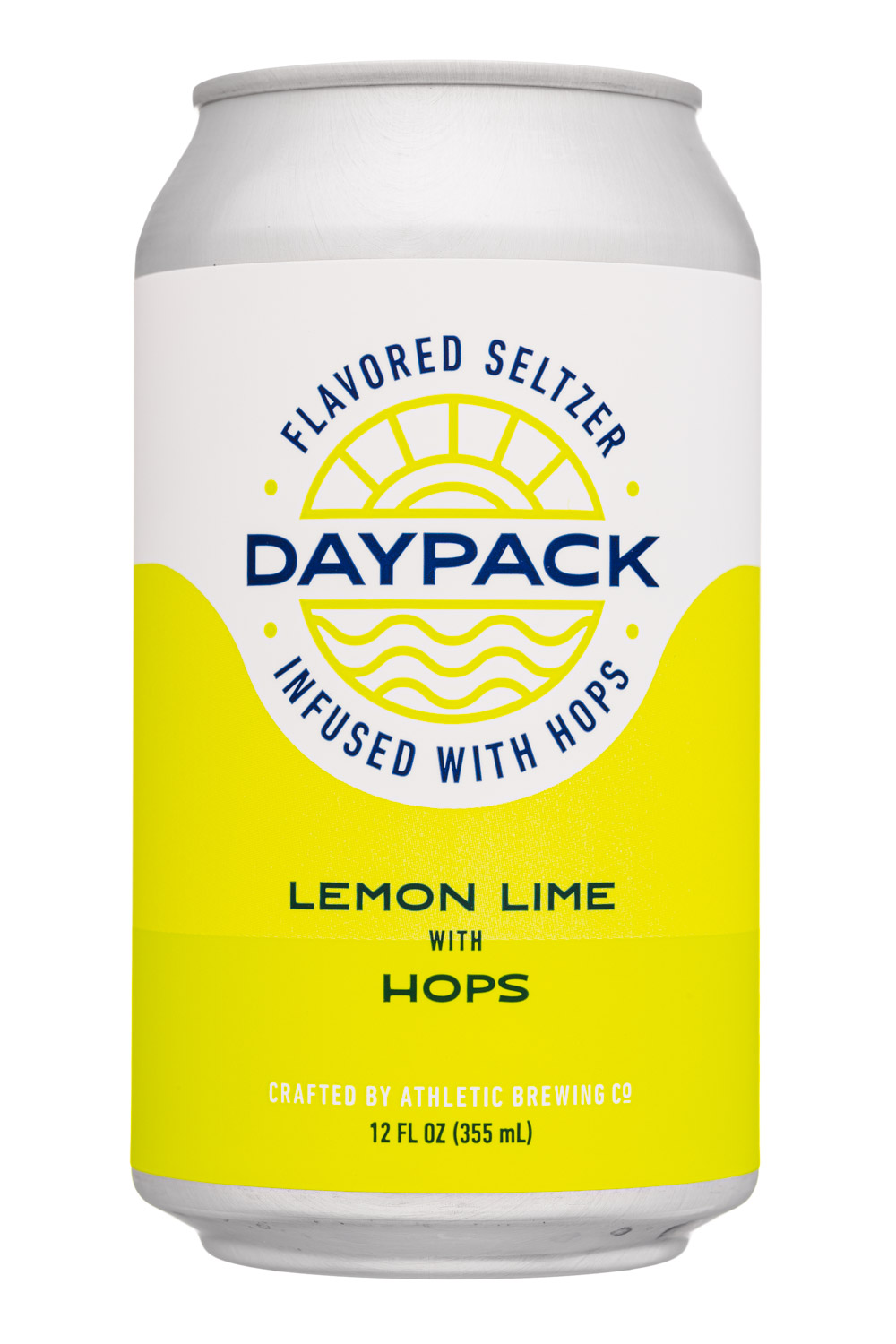 DayPack Sparkling Water: AthleticBrewing-12oz-2020-Daypack-HopSeltz-LemonLime-Front