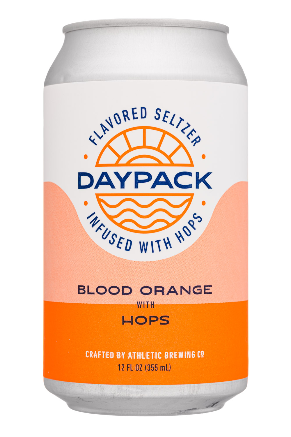 DayPack Sparkling Water: AthleticBrewing-12oz-2020-Daypack-HopSeltz-BloodOrange-Front