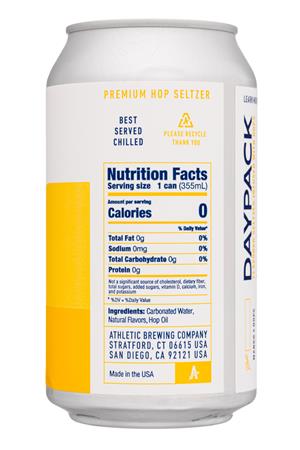 DayPack Sparkling Water: AthleticBrewing-12oz-2020-Daypack-HopSeltz-Mango-Facts