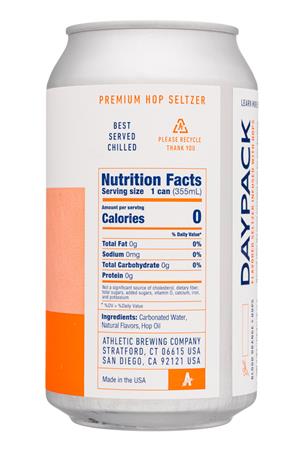 DayPack Sparkling Water: AthleticBrewing-12oz-2020-Daypack-HopSeltz-BloodOrange-Facts