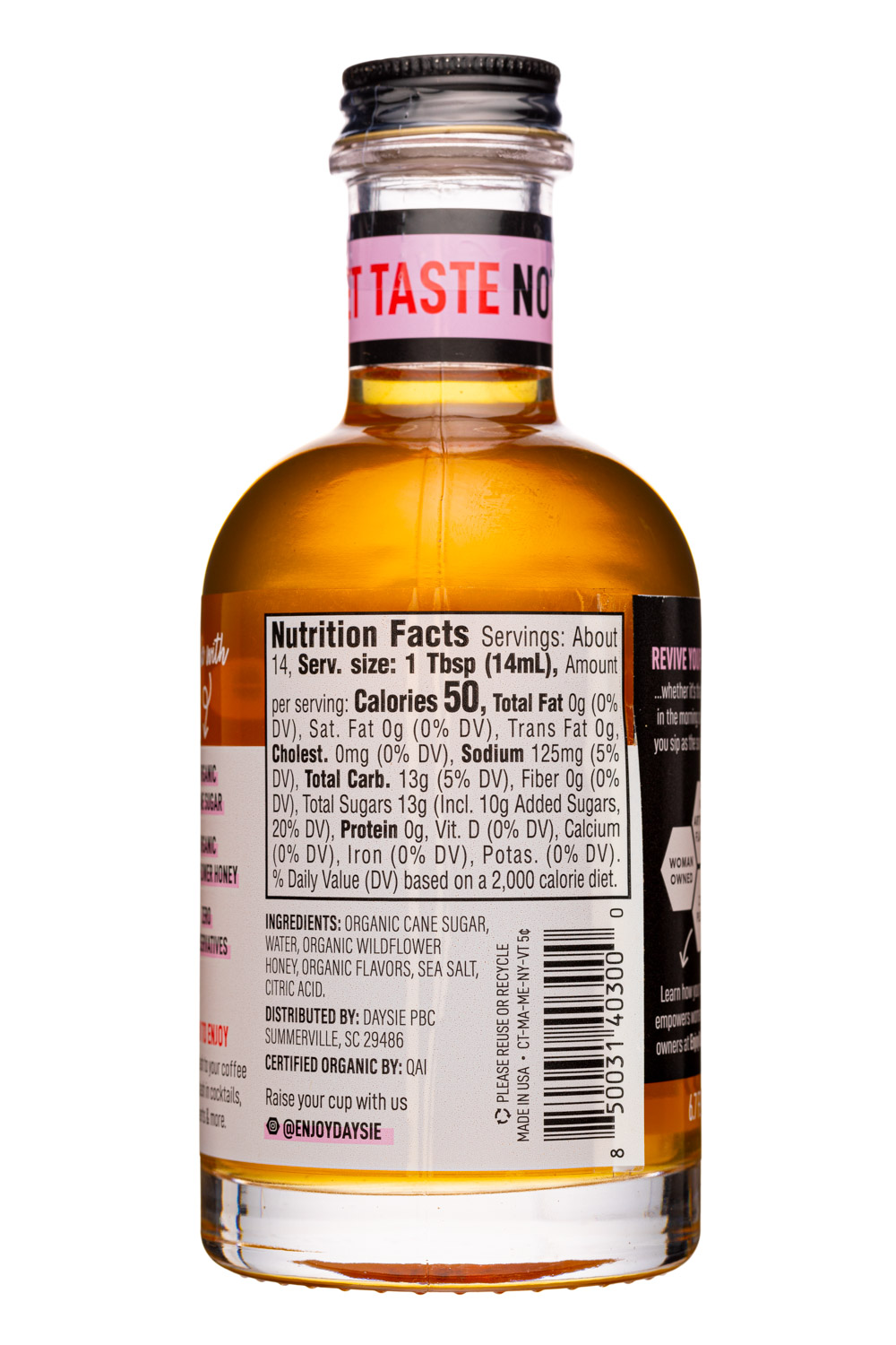 Daysie: Daysie-2022-Syrup-SaltedCaramel-Facts